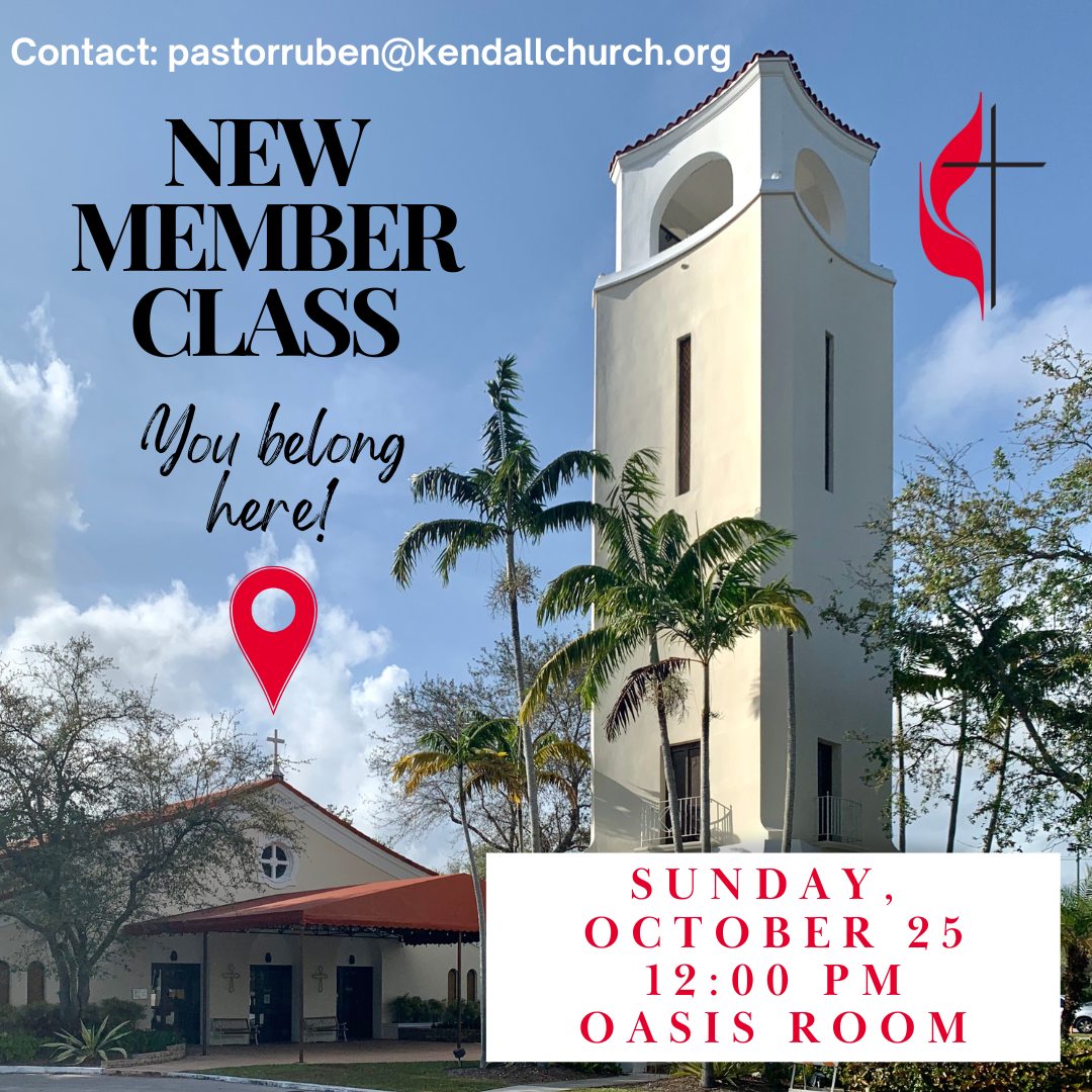 New Member Class - October 25 at noon