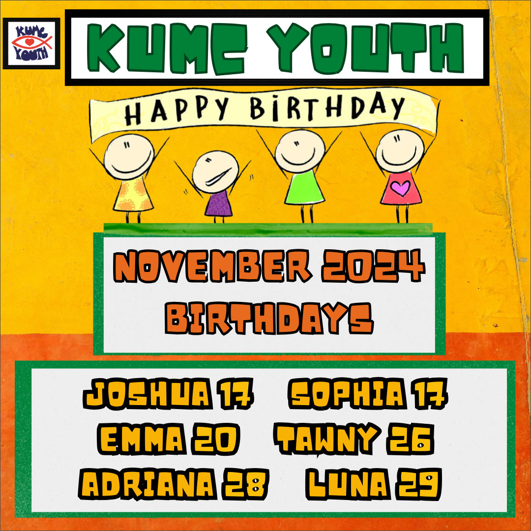 Youth - November Birthdays